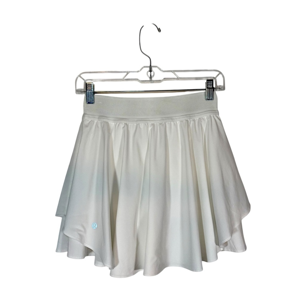 Lululemon Women’s‎ Court Rival High-Rise Skirt Size 4 White Tennis Layered Skort
